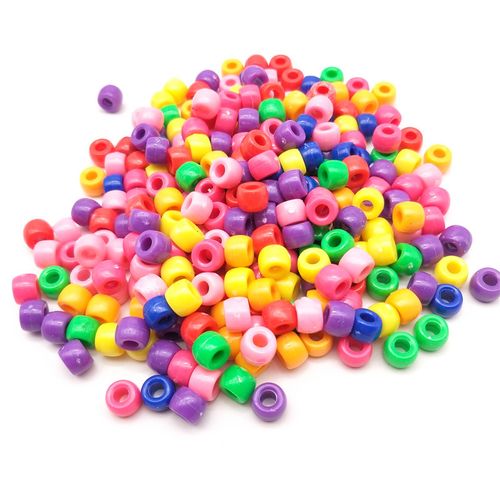 工厂批发销售实色塑料糖果珠子 春天马卡龙色彩色珠 diy串珠材质